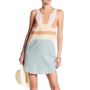 Free People Lagoon Sundown silk shift sleeveless dress